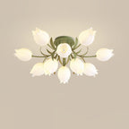 Ricko Floral Ceiling Light – Warm White Lily Blossom Chandelier | Elegant Nature-Inspired LED Ceiling Lamp