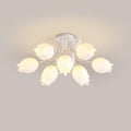 Ricko Floral Ceiling Light – Warm White Lily Blossom Chandelier | Elegant Nature-Inspired LED Ceiling Lamp