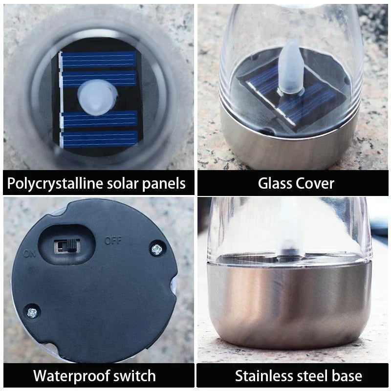 GlowCandle Solar Lantern – Flickering LED Outdoor Candle Light | Waterproof Garden & Patio Mood Lighting