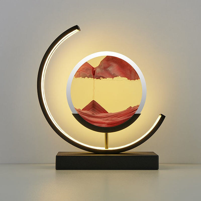 SandLight – 3D Quicksand Table Lamp | Rotating LED Ambient Light with Moving Sand Art