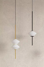 Modern White Glass Pendant Light – Adjustable LED Hanging Ceiling Fixture | Contemporary Globe Chandelier | Elegant Home Lighting