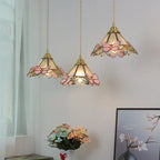 Nordic Glass Pendant Light with Brass Detail – Modern LED Ceiling Lamp | Scandinavian Designer Lighting