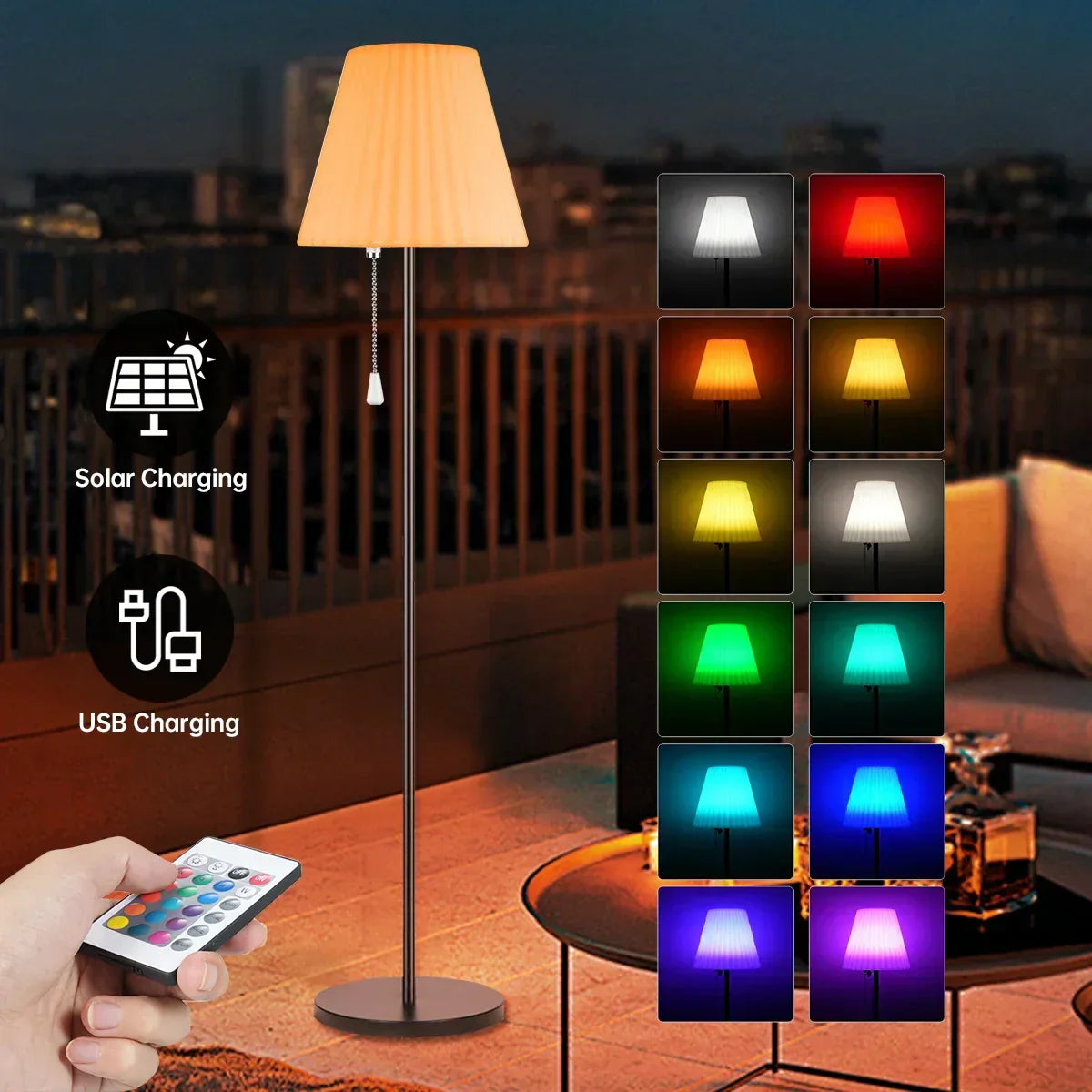 Solisphere Table Lamp – Rechargeable RGB Solar Light | Portable Indoor & Outdoor Ambient Lighting
