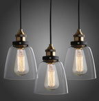 Scandinavian Glass Pendant Light – Vintage Loft E26 Ceiling Lamp | Elegant Ambient Lighting | Contemporary Nordic Interior Feature