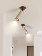 Travero Flush Ceiling Light – Wabi-Sabi Travertine Stone Lamp | Minimalist Natural Lighting for Modern Interiors