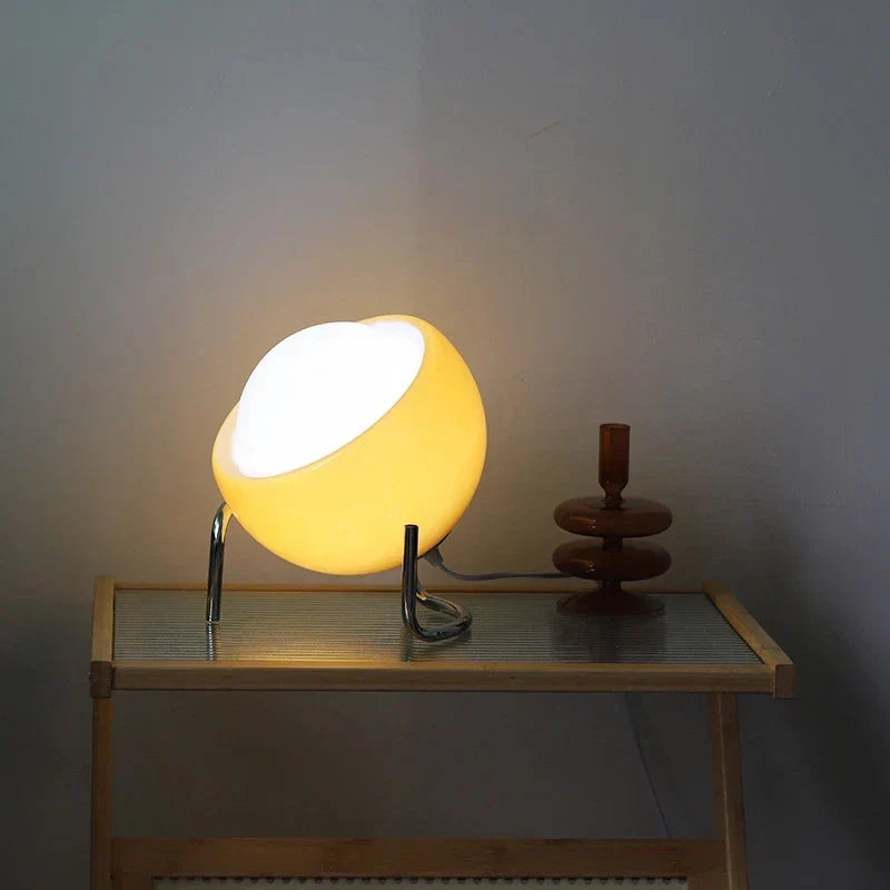 LumiEgg Retro Bauhaus Table Lamp – Glass LED Table Lamp | Nordic Minimalist Lighting