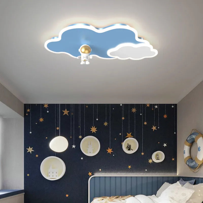Astrova Cloud Ceiling Light – LED Astronaut Ceiling Lamp | Dimmable Kids Room Lighting with Remote Control