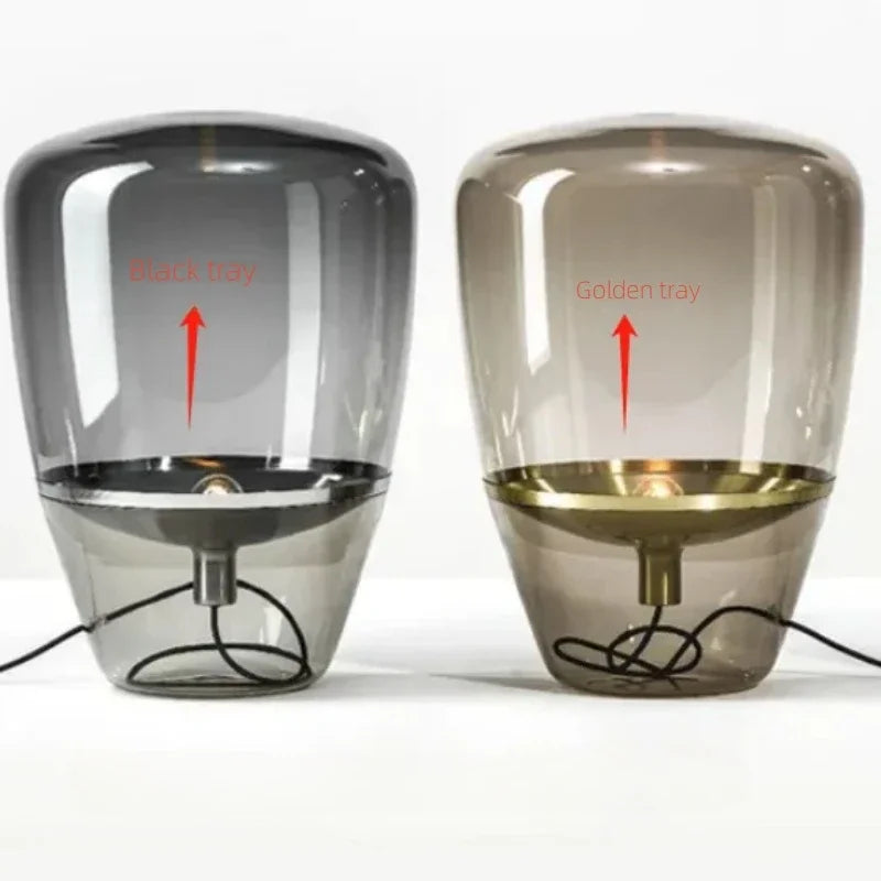 AuroraGlow – Nordic Designer Glass Table Lamp