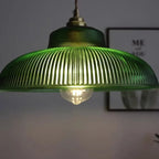 Verdelume Pendant Light – Vintage Green Glass Hanging Lamp | Retro Ambient Lighting for Timeless Interiors