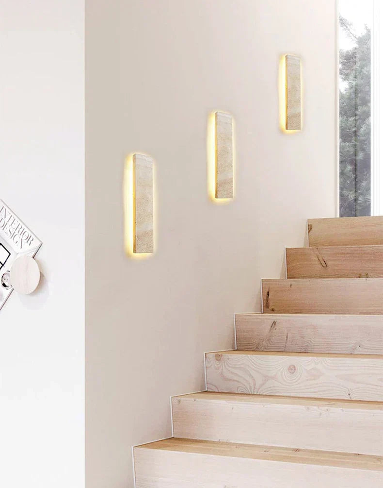 Lumora Stone Wall Light – Natural Stone LED Wall Lamp | Modern Architectural Lighting | Contemporary Interior Elegance