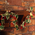 LumiBerry LED Christmas Garland – Illuminated Berry & Holly Decoration | Festive Holiday Greenery