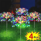 Solar LED Firework Christmas Lights – 200 LED Copper Wire Garden Lights for Pathways, Patios & Festive Decorations