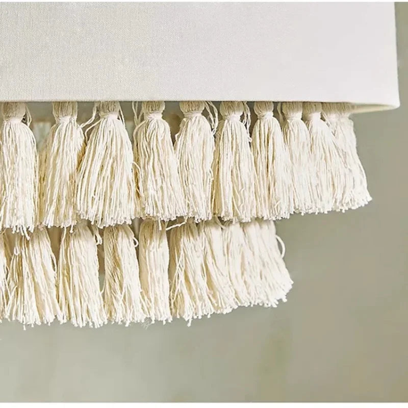 Nomad Linen Pendant Light – Wabi-Sabi Fabric Ceiling Lamp | Boho Japandi Ambient Lighting