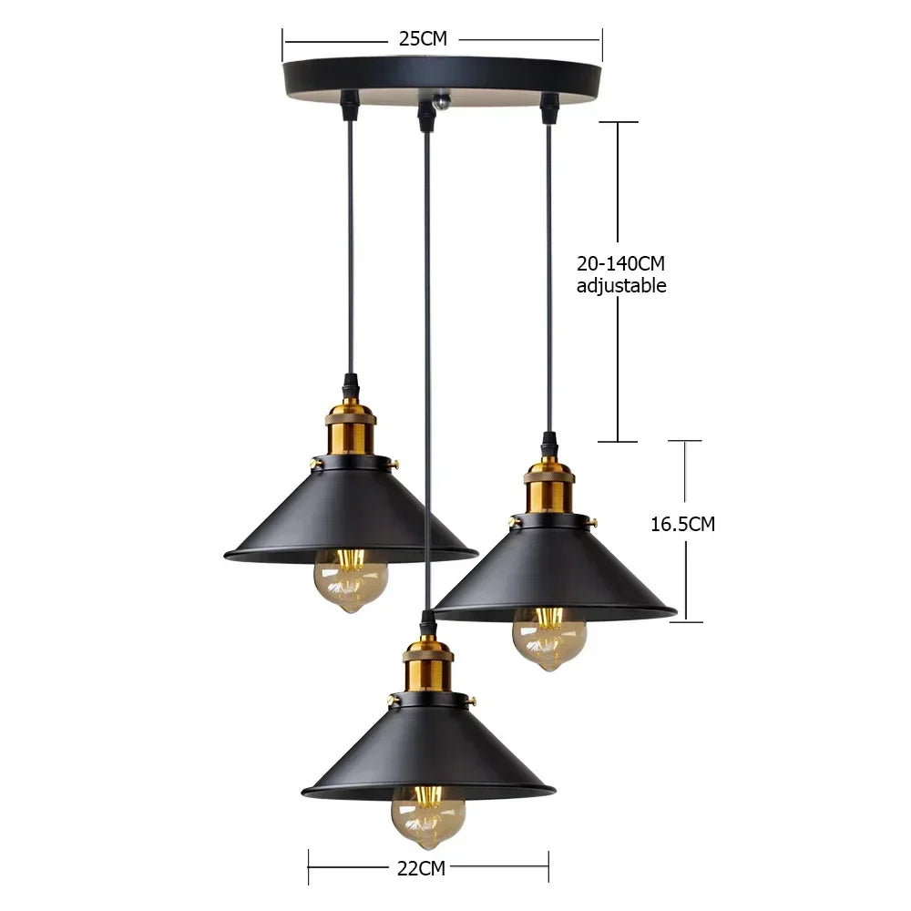 Ferrova Vintage Pendant Light – Industrial LED Hanging Lamp | Retro Loft Lighting for Modern Interiors
