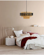 Wabi Sabi Rattan Pendant Light – Handwoven Bamboo Ceiling Lamp | Dimmable Natural Lighting | Artisan Japanese-Inspired Design