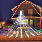 LumiCascade LED Star Waterfall String Lights – 350 LEDs, 8 Lighting Modes | Outdoor, Garden, Patio & Christmas Decoration