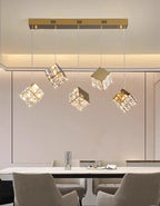 Aurelium Crystal Pendant Light – Modern Staircase Chandelier | Luxury LED Hanging Lamp for Grand Interiors