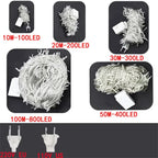 LumiFest LED Christmas String Lights – 10M / 50M / 100M Outdoor Fairy Lights with 8 Lighting Modes