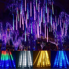 SternFall 50cm LED Meteor Shower String Lights – 8-Tube Falling Rain Lights for Outdoor Christmas & Garden Decoration