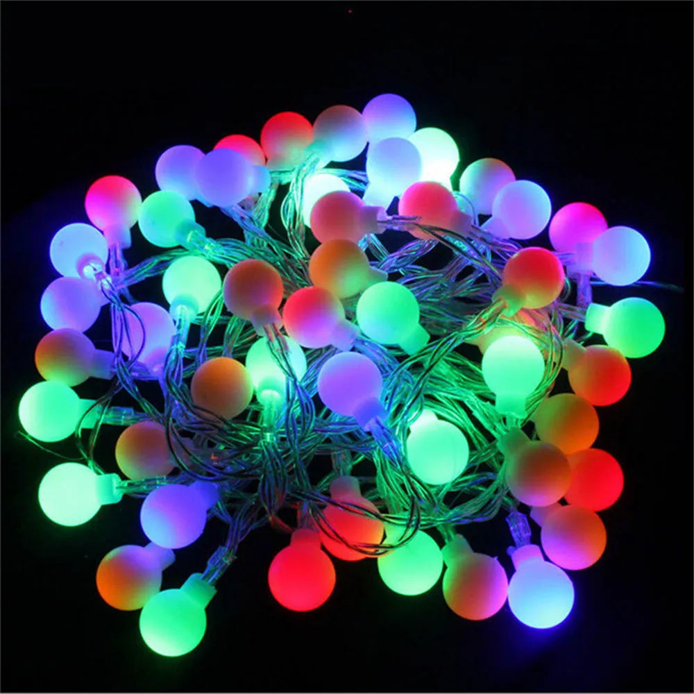 Multicolour LED Globe String Lights – IP44 Waterproof Outdoor Christmas Lights for Gardens, Parties, Weddings & Holiday Decorations
