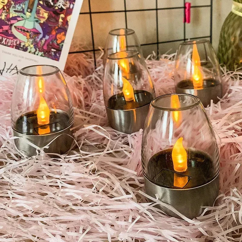 GlowCandle Solar Lantern – Flickering LED Outdoor Candle Light | Waterproof Garden & Patio Mood Lighting