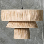 Wabi Sabi Rattan Pendant Light – Handwoven Japanese Ceiling Lamp | Natural Ambient Lighting | Artisan Interior Feature