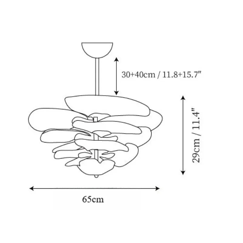 Murano Bloom Chandelier – Art Glass Pendant Light | Luxury Lotus-Inspired Lighting | Statement Interior Design