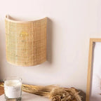 Natura Weave Wall Light – Handcrafted Rattan Wall Lamp | Rustic Ambient Lighting | Natural Home Décor
