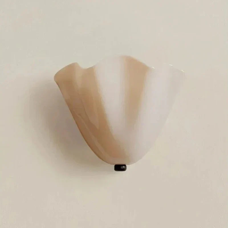 Retro Colourful Glass Wall Lamp – French Shell-Inspired Designer Wall Light for Living Rooms, Bedrooms & Elegant Interiors