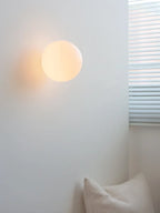 Orbelle Glass Wall Light – Frosted Globe LED Sconce | Modern Ambient Lighting | Timeless Interior Elegance