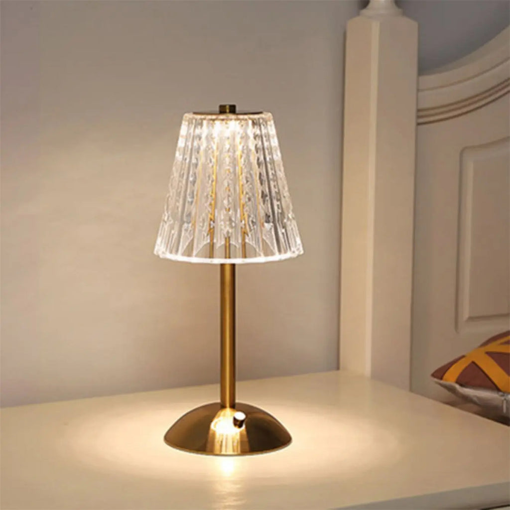 Aurora CrystalTouch – Classic Crystal LED Table Lamp with Touch Control