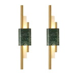 Marble LED Wall Light with Gold & Black Finish – Modern Luxury Wall Sconce | Elegant Ambient Interior Lighting