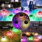 SOLAFLARE Floating Solar Pool Lights – Waterproof RGB Solar Lighting | IP65 Outdoor Water Illumination