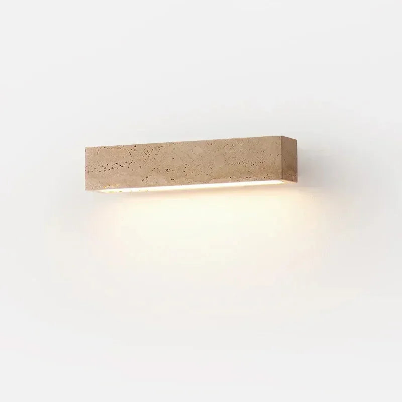 Zenora Stone Wall Light – Wabi-Sabi LED Wall Lamp | Natural Stone Ambient Lighting | Japandi Interior Elegance