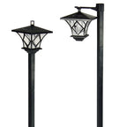 Aurelis Solar Post Light – 2-in-1 Vintage Garden Lamp | Solar Powered Outdoor Lighting for Entrances & Pathways