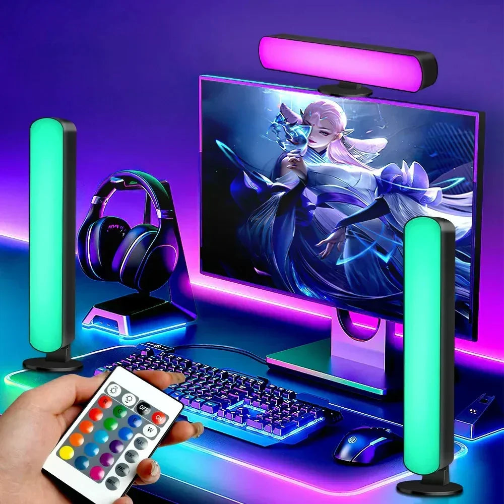 GlowBeat LED Music Rhythm Lamp – Sound Reactive Ambient Table Lamp with Remote Control