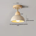 Travero Flush Ceiling Light – Wabi-Sabi Travertine Stone Lamp | Minimalist Natural Lighting for Modern Interiors