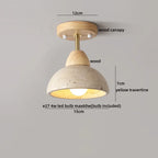 Travero Flush Ceiling Light – Wabi-Sabi Travertine Stone Lamp | Minimalist Natural Lighting for Modern Interiors