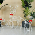 LumiRein LED Reindeer Family – Illuminated Metal Christmas Decoration | Indoor & Outdoor Holiday Display