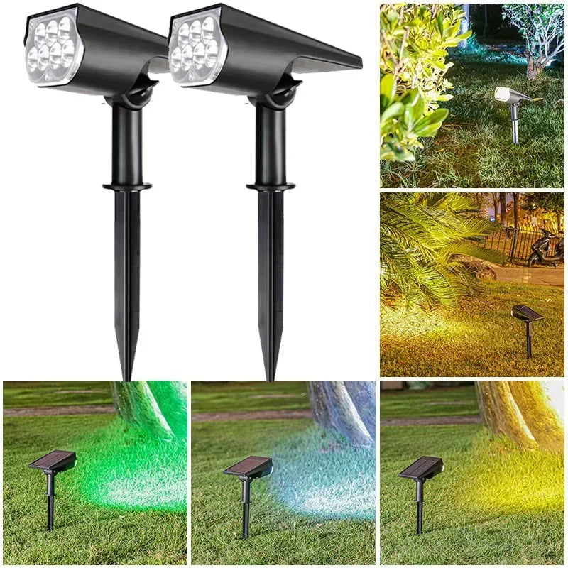 SOLARFORCE 7LED Adjustable Solar Spotlight – IP65 Waterproof Outdoor Garden Light