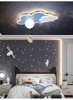 Astrova Cloud Ceiling Light – LED Astronaut Ceiling Lamp | Dimmable Kids Room Lighting with Remote Control