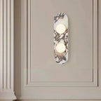 Marble LED Wall Light – Modern Designer Wall Lamp | Luxury Ambient Lighting | Contemporary Stone & Glass Feature