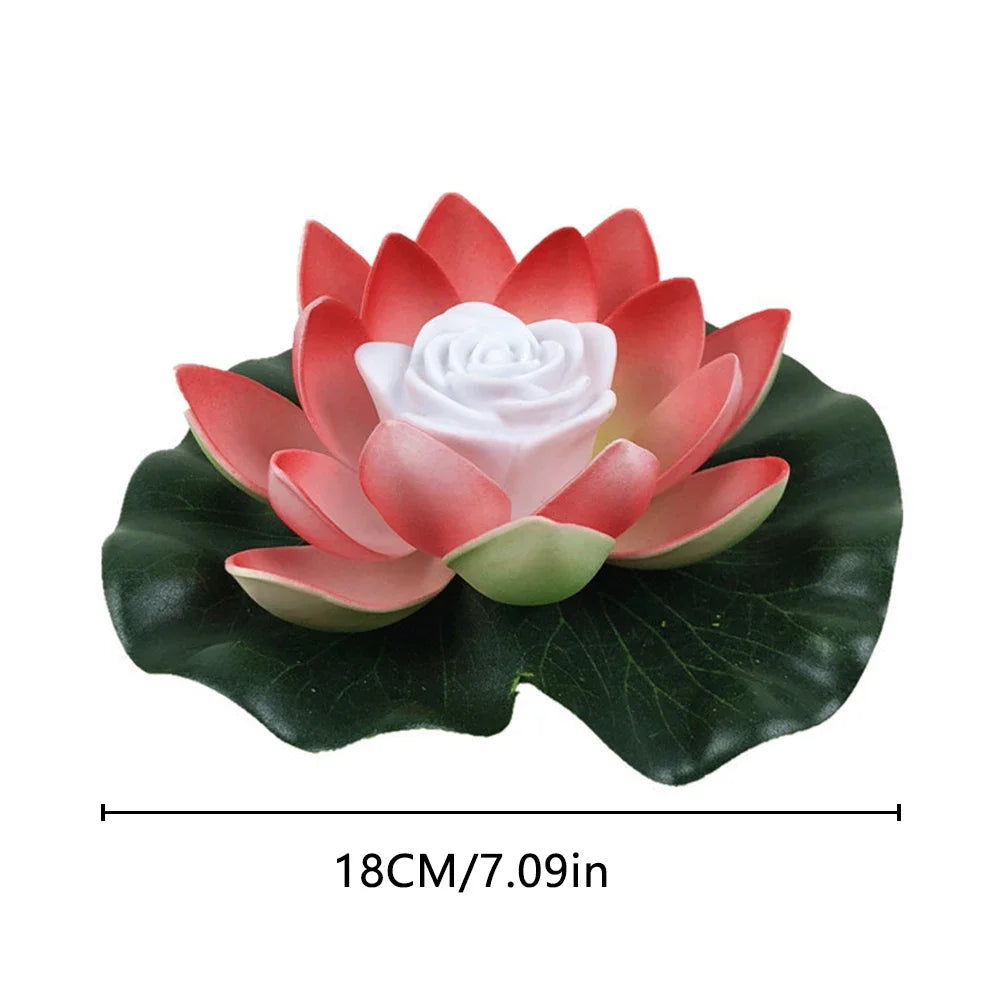 AquaBloom Floating Lotus Light – Waterproof LED Pond & Pool Decoration | Elegant Garden Mood Lighting