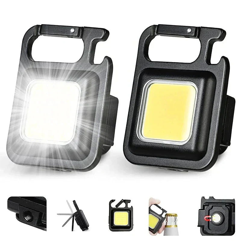 Lumicore Mini Key Light – Rechargeable COB LED Keychain Flashlight | Compact Multi-Function Pocket Light