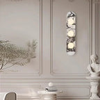 Marble LED Wall Light – Modern Designer Wall Lamp | Luxury Ambient Lighting | Contemporary Stone & Glass Feature