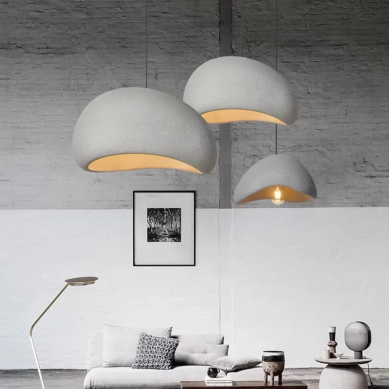 Kanso Wave Pendant Light – Japanese Wabi-Sabi Ceiling Lighting | Sculptural Minimalist Design