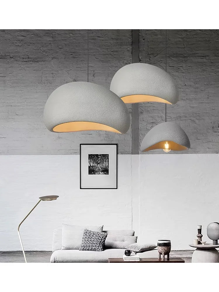 Kanso Wave Pendant Light – Japanese Wabi-Sabi Ceiling Lighting | Sculptural Minimalist Design