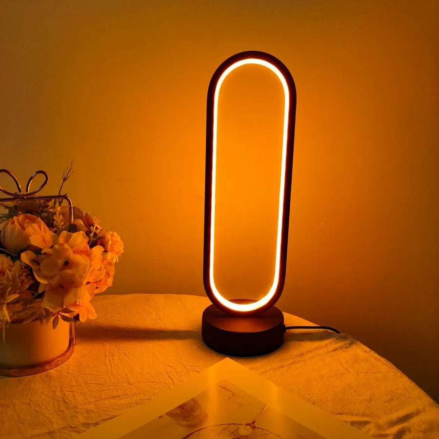 LunaHalo – Dimmable LED Ring Table Lamp for Bedrooms & Living Spaces
