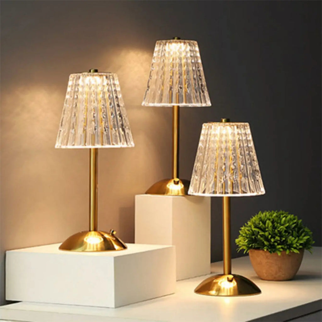 Aurora CrystalTouch – Classic Crystal LED Table Lamp with Touch Control