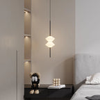 Modern White Glass Pendant Light – Adjustable LED Hanging Ceiling Fixture | Contemporary Globe Chandelier | Elegant Home Lighting